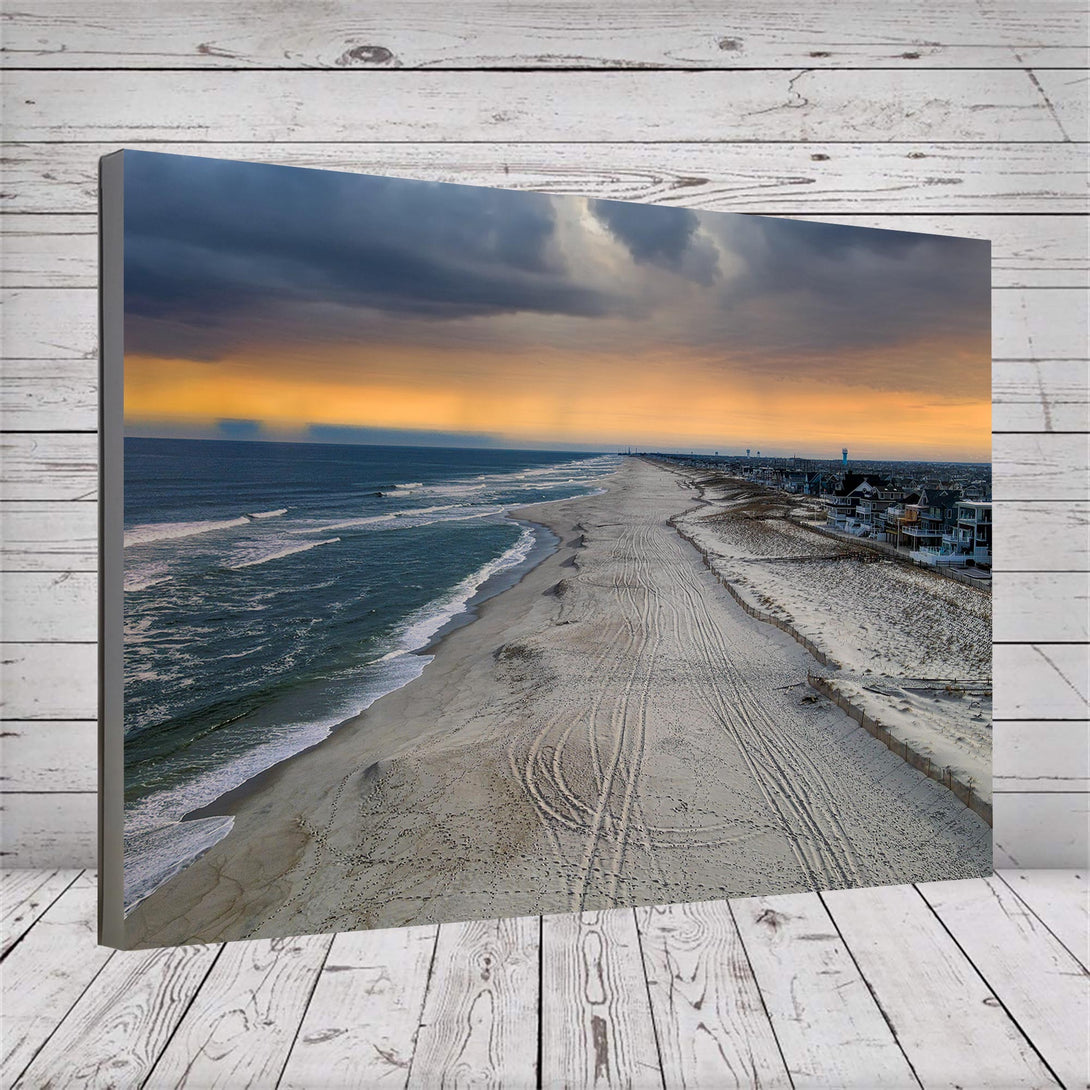 Cloudy Orange Skies - Home Decor Photography Wall Art v2 Canvas Picture