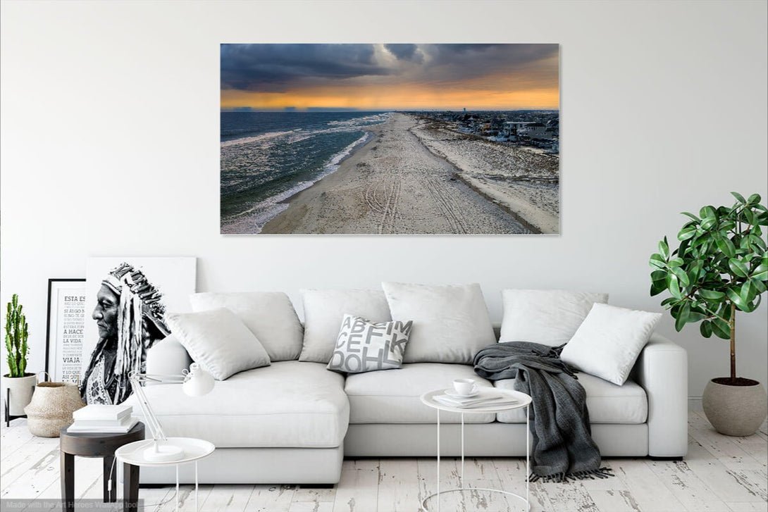 Cloudy Orange Skies - Home Decor Photography Wall Art v2