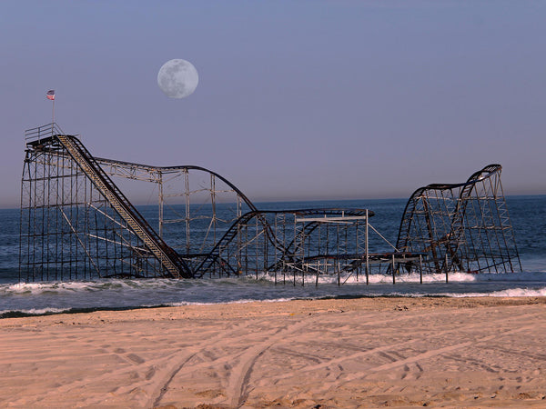 Ocean Coaster Moon - Super Storm Sandy - Seaside Heights Amusements